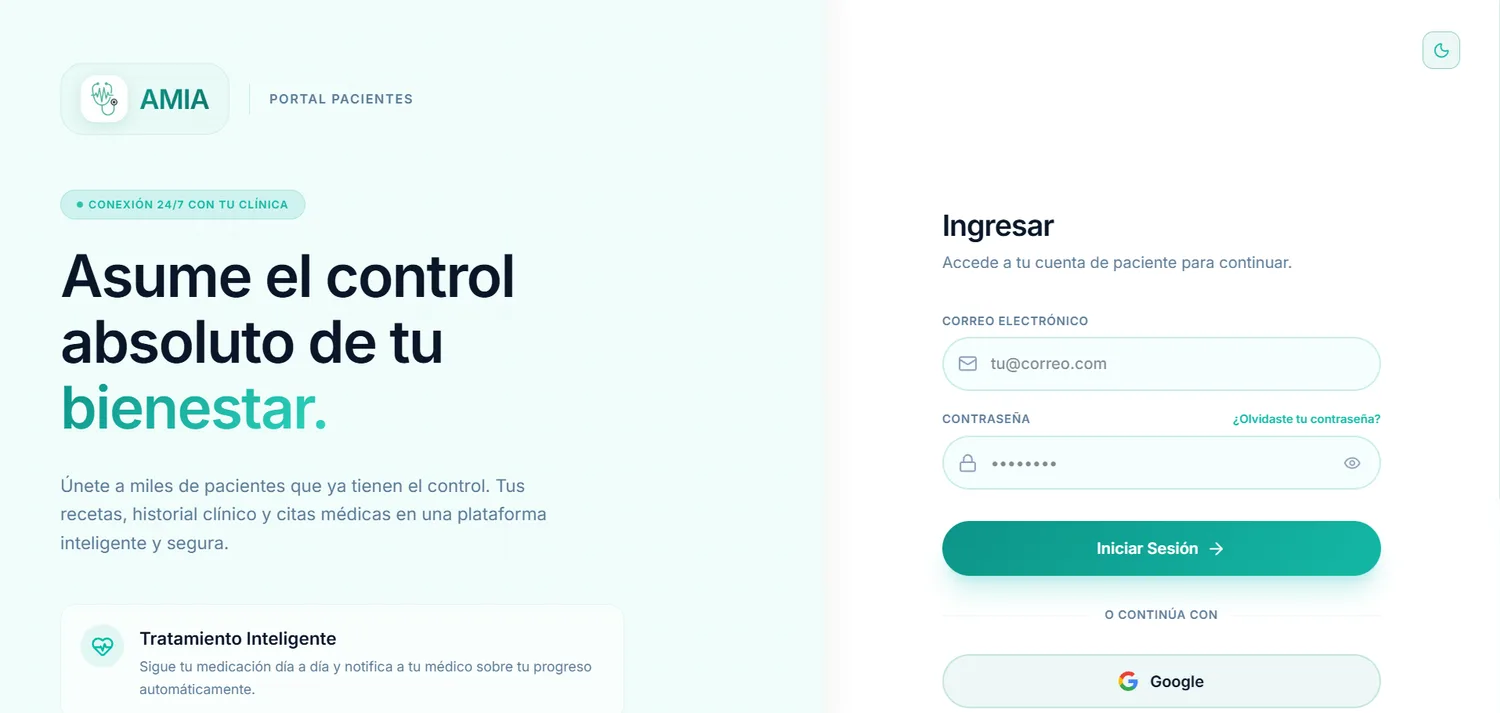 Portal del Paciente de AMIA: acceso 24/7 a recetas, historial clínico y citas desde web y móvil